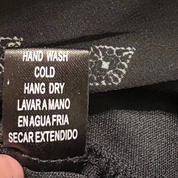 Poetry Black Boho Pattern Romper with Sheer Sleeves Size Small - Picture 8 of 8